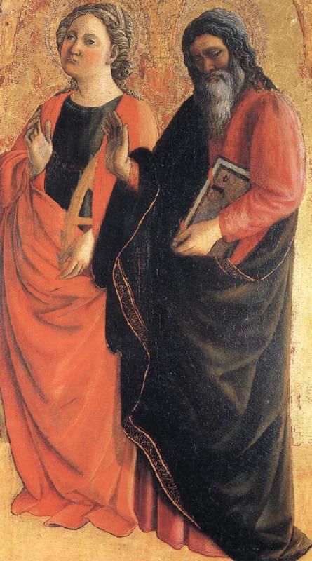 Fra Filippo Lippi St.Catherine of Alexandria and an Evangelist oil painting image